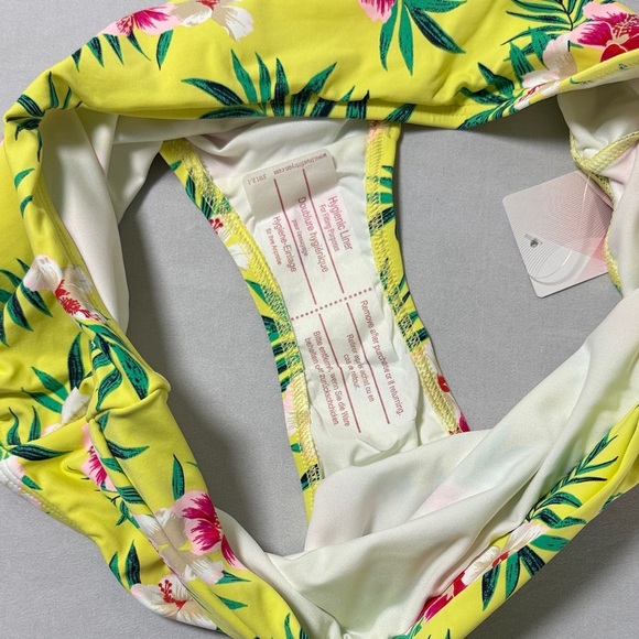 Lands' End Floral Twist Front Retro High Waisted Bikini Bottom Size 16 - Picture 5 of 8